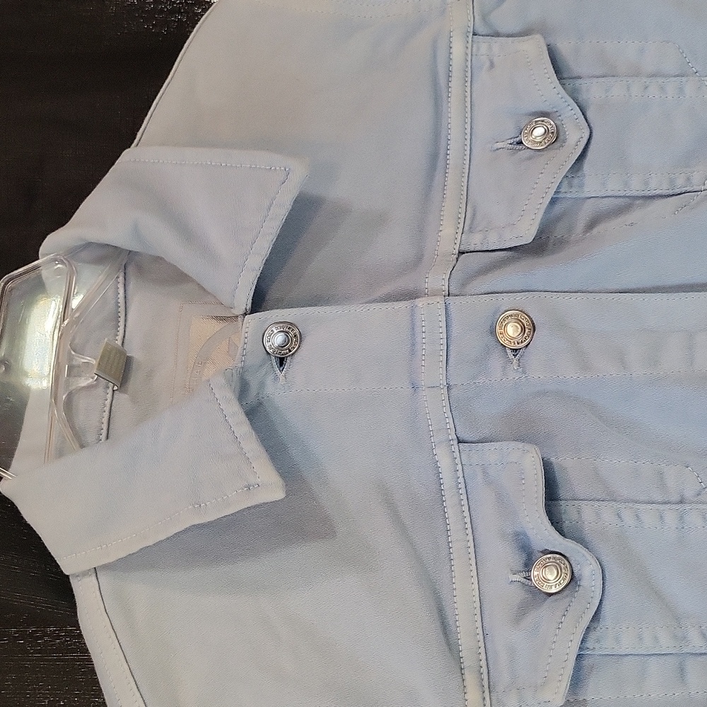 MICHAEL KORS DENIM JACKET, SIZE L, STRETCHY!!! - Picture 2 of 7